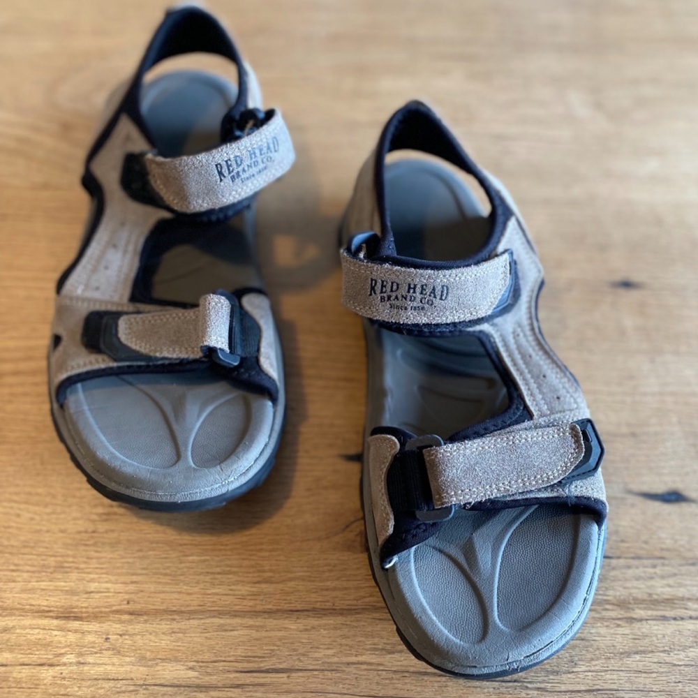 Red Head Sports Sandal Tan‎ Black Gray Men’s 8 Preowned